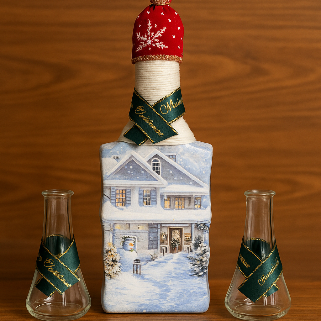 Sticle decorate de Sarbatori