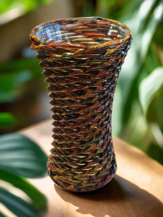 Vază handmade din hârtie reciclată